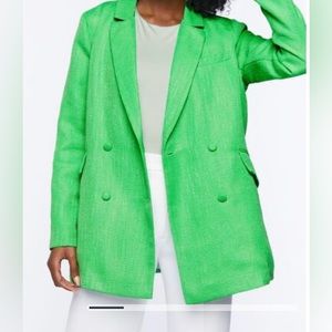 Double Breasted Blazer, Large, Green, NWT
